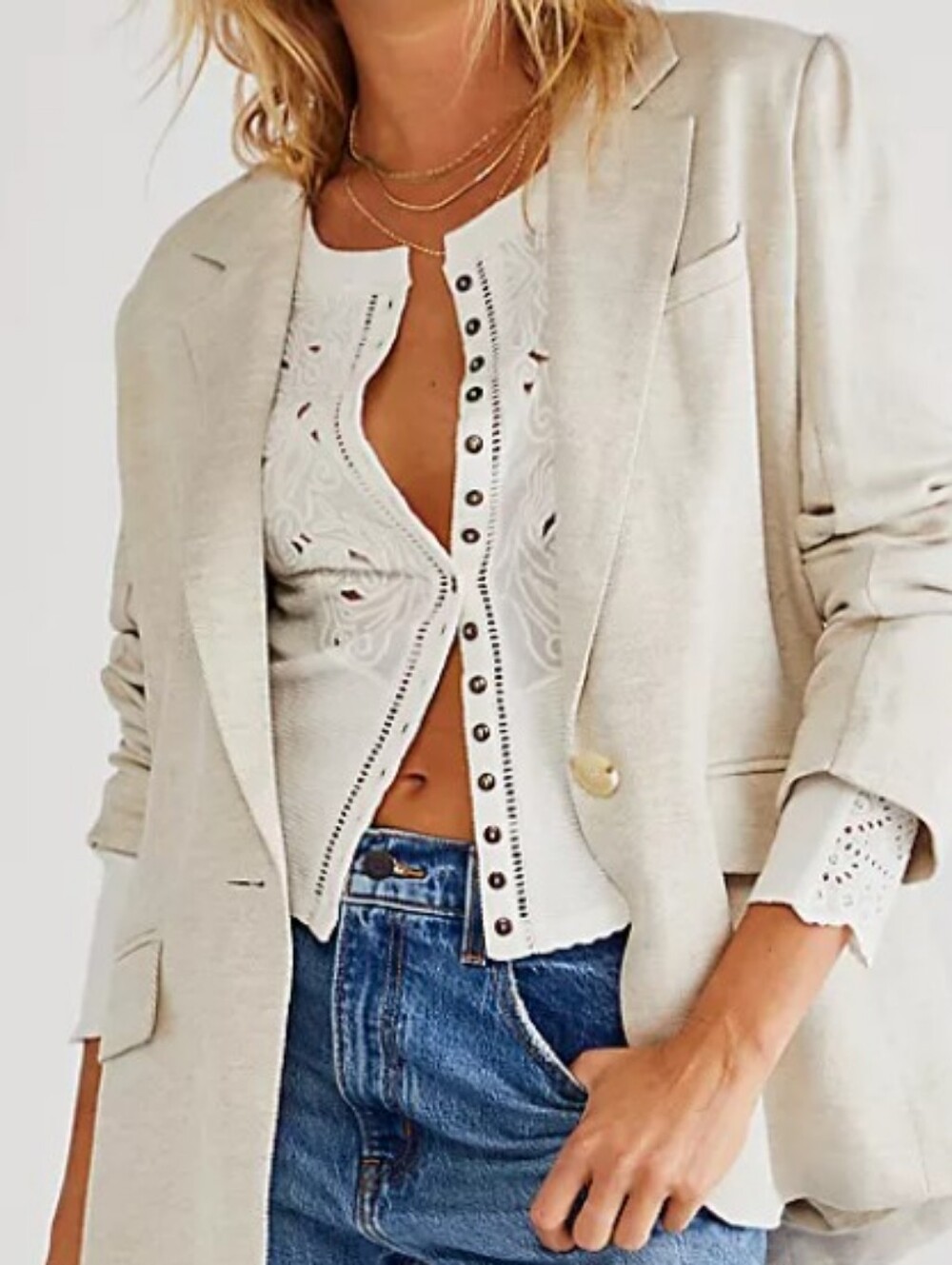 Free People Side Line Cardi, nwot, Size Large - Picture 2 of 4